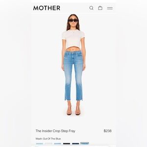 MOTHER Denim- The Insider Crop Step Fray Size 29